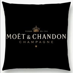 New Home Deco Linen Blend Moet & Chandon Champagne Brand Pillowcase